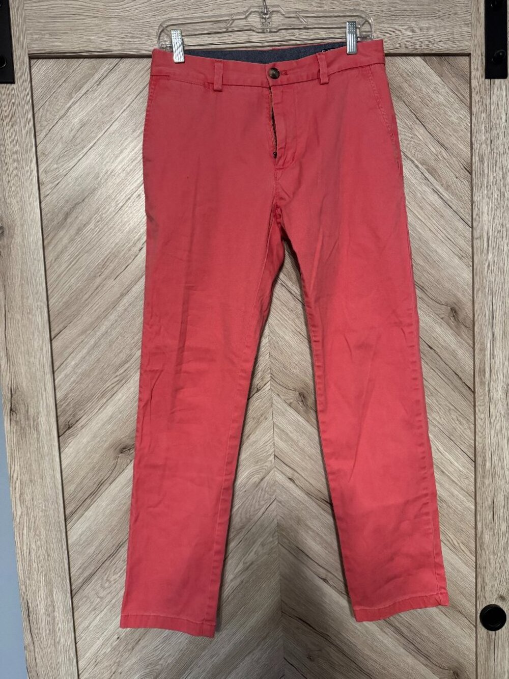 Men's Vineyard Vines Breaker Khakis/Chinos - 30x30, Pink/Salmon/"Carolina Rose"